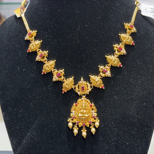 SwarnaKanchi 14.113gms NECKLACE 22K Yellow Gold