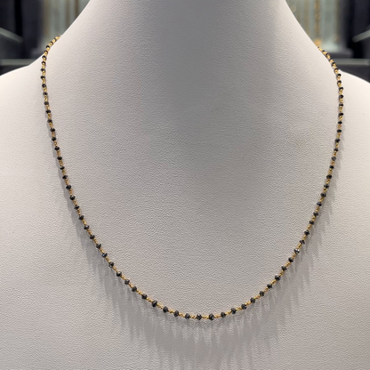 Anu Jewellers 3.483gms SHORT BLACK BEADS 22K Yellow Gold