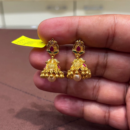 SwarnaKanchi 6.598gms EARRINGS 22K Yellow Gold