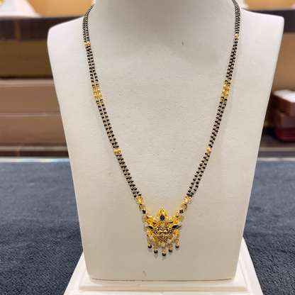 CHANDANA Brothers 7.73gms SHORT BLACK BEADS 22K Yellow Gold