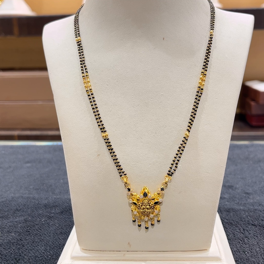 CHANDANA Brothers 7.73gms SHORT BLACK BEADS 22K Yellow Gold