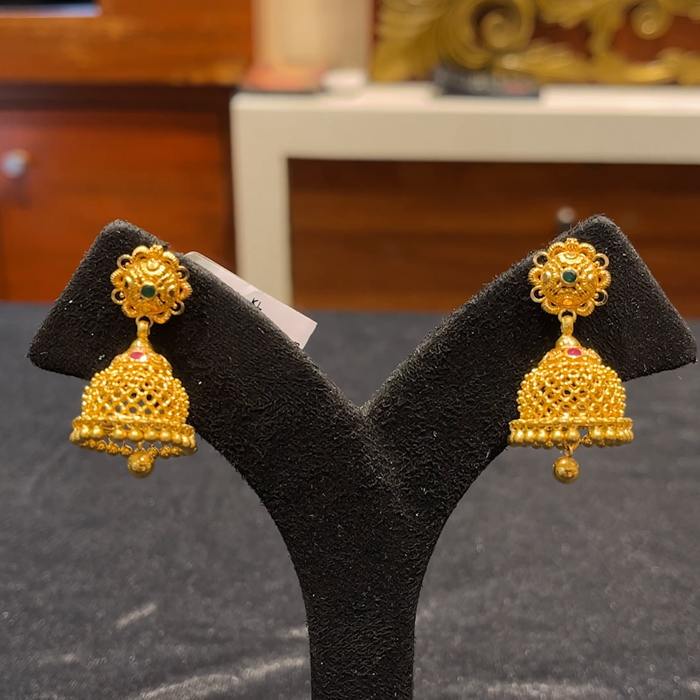 RS BROTHERS 13.03gms EARRINGS 22K Yellow Gold