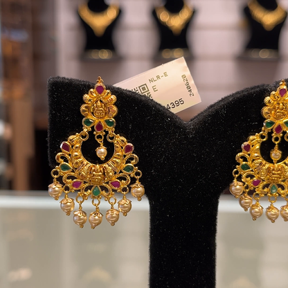 SOUTH INDIA 7.575gms EARRINGS 22K Yellow Gold