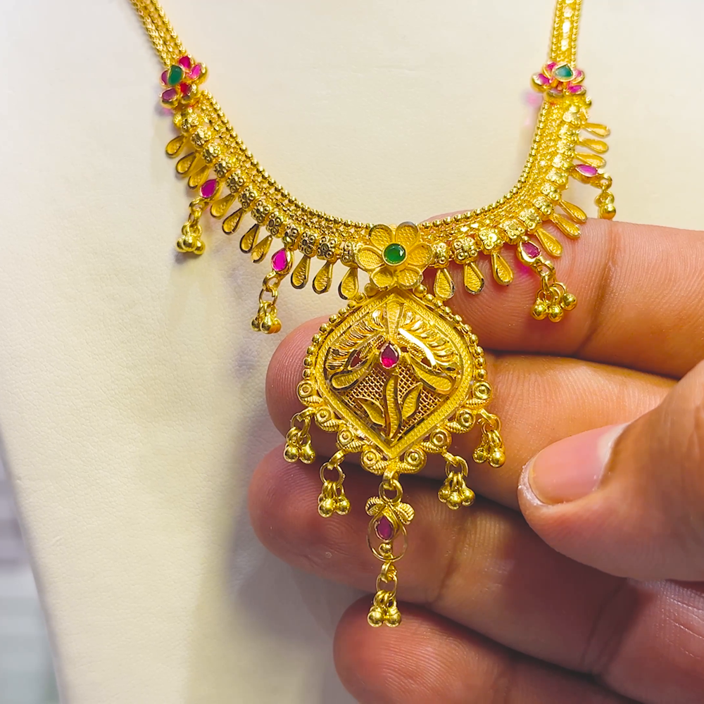 SOUTH INDIA 17.63gms NECKLACE 22K Yellow Gold