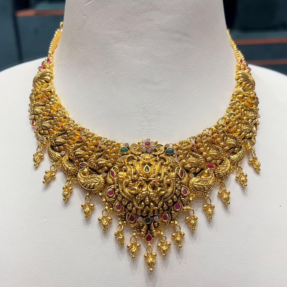 CMR NECKLACE 22K Yellow Gold – BangaruRani - Main Image