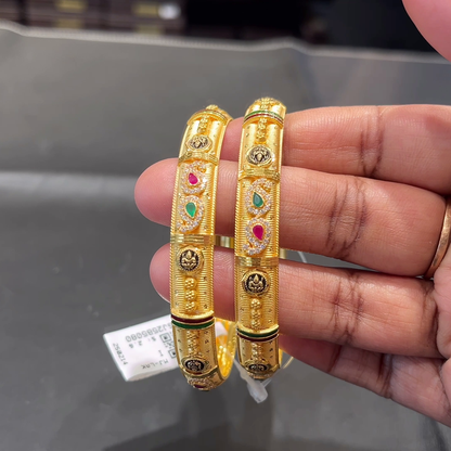 SOUTH INDIA 35.006gms BANGLES 22K Yellow Gold