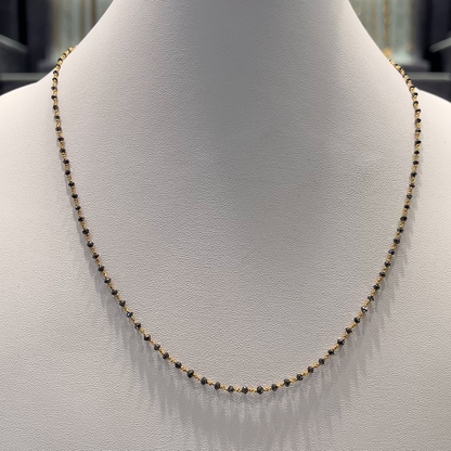 Anu Jewellers 3.483gms SHORT BLACK BEADS 22K Yellow Gold