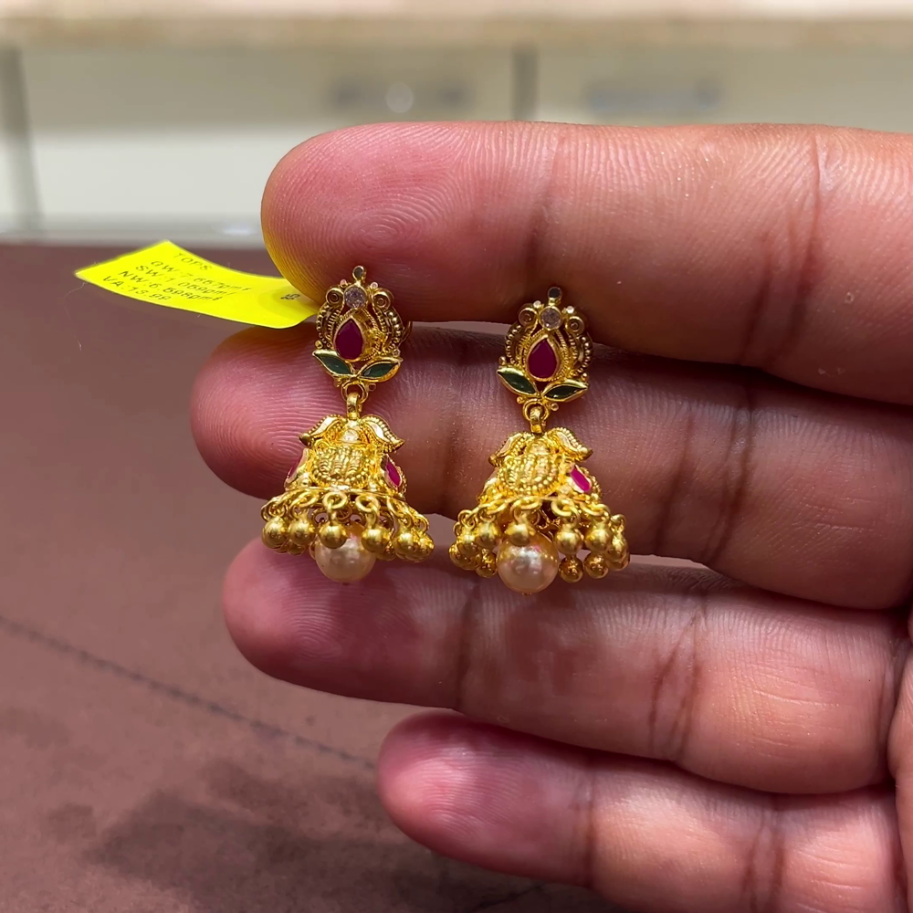 SwarnaKanchi 6.598gms EARRINGS 22K Yellow Gold