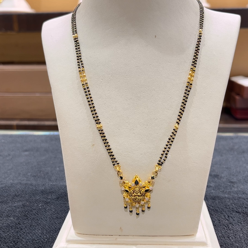 CHANDANA Brothers 7.73gms SHORT BLACK BEADS 22K Yellow Gold