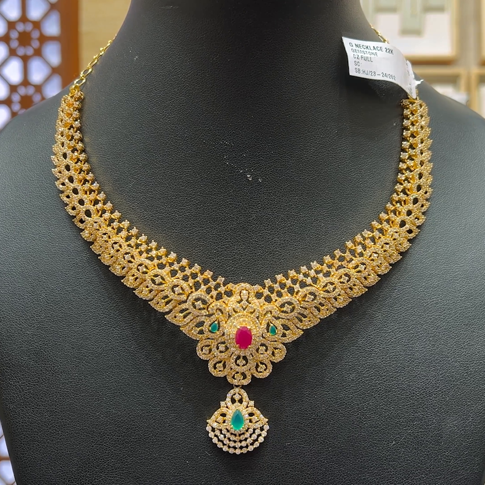 Chennai Shopping Mall 37.57gms NECKLACE 22K Yellow Gold