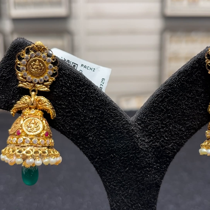 SOUTH INDIA 13.943gms EARRINGS 22K Yellow Gold