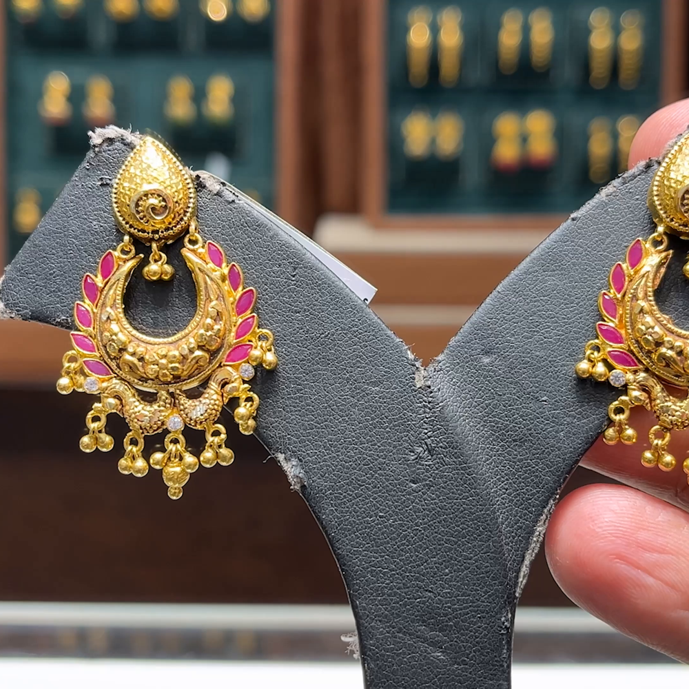 CMR 10.135gms EARRINGS 22K Yellow Gold