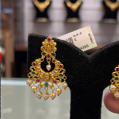 SOUTH INDIA 7.575gms EARRINGS 22K Yellow Gold