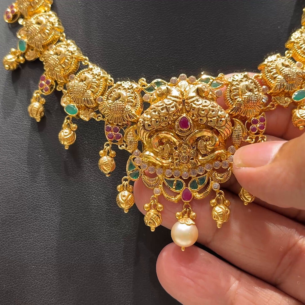 Chennai Shopping Mall 21.84gms NECKLACE 22K Antique