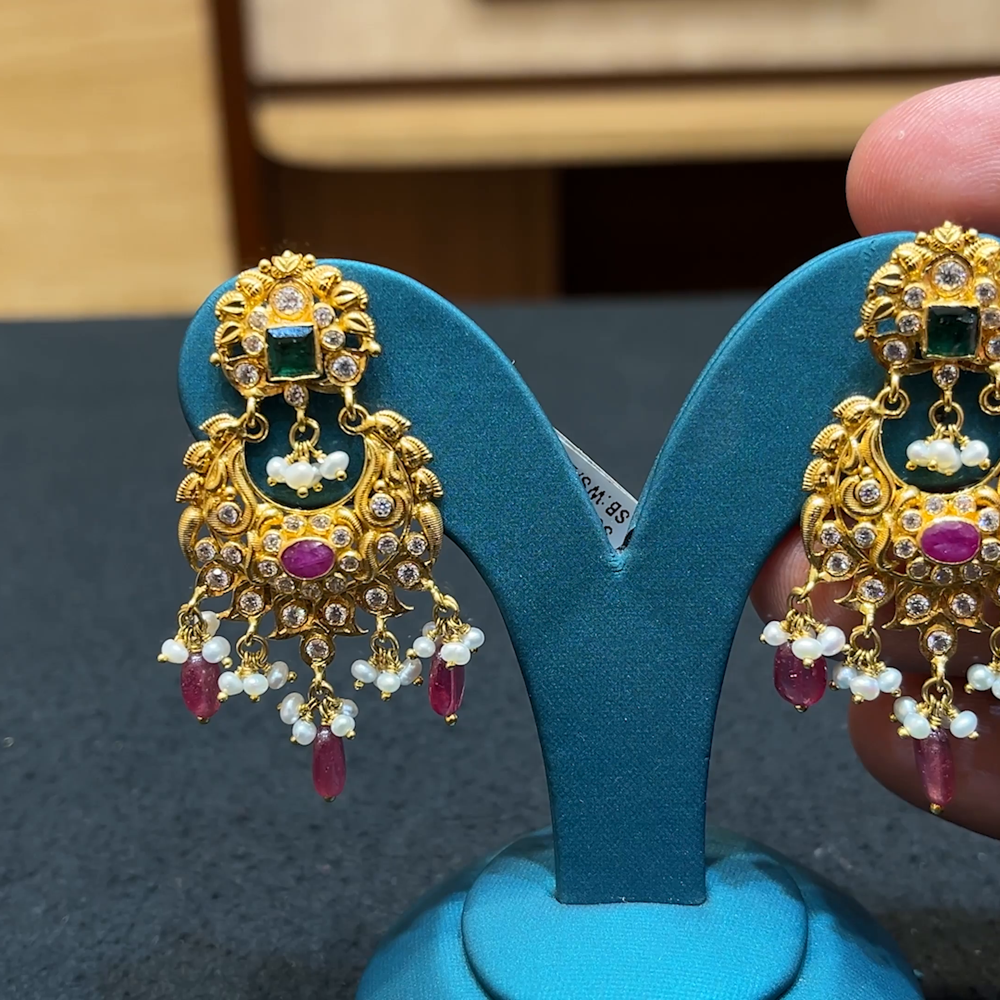 Chennai Shopping Mall 13.482gms EARRINGS 22K Yellow Gold