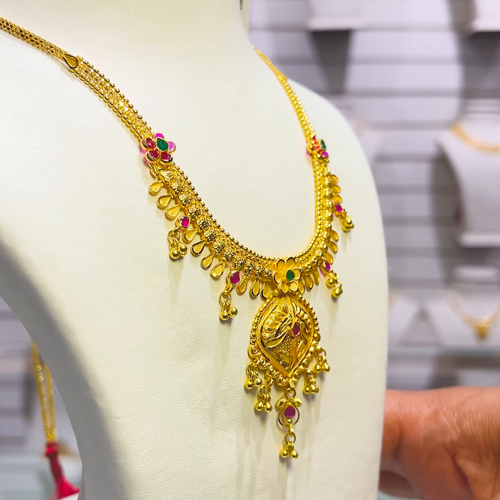 SOUTH INDIA 17.63gms NECKLACE 22K Yellow Gold