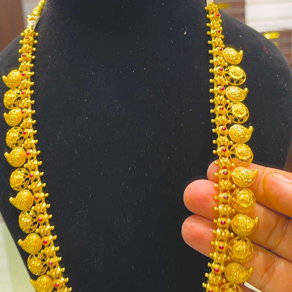 SOUTH INDIA 60.6gms HARAMS 22K Yellow Gold