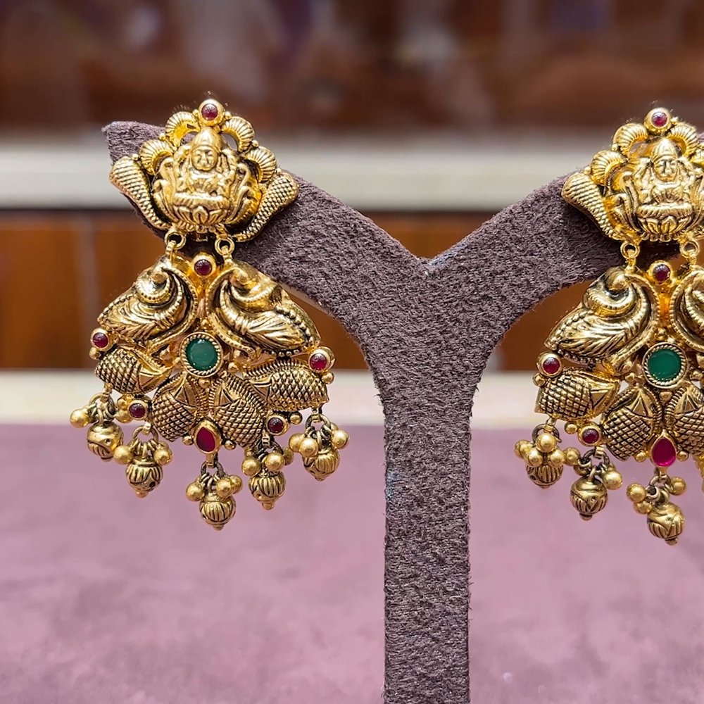 MUKUNDA JEWELLERS 13.96gms EARRINGS 22K Antique