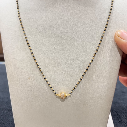 CHANDANA Brothers 3.88gms SHORT BLACK BEADS 22K Yellow Gold