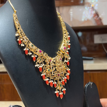 MUKUNDA JEWELLERS 50.835gms NECKLACE 22K Nakshi