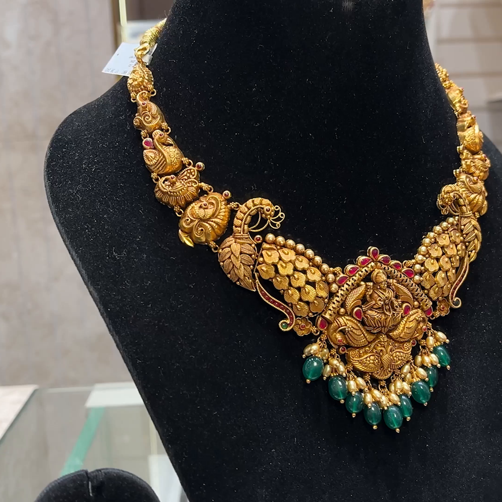 SOUTH INDIA 38.24gms NECKLACE 22K Yellow Gold