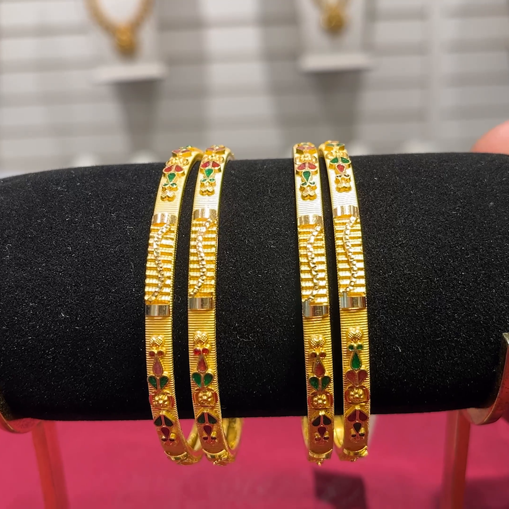 SOUTH INDIA 36.34gms BANGLES 22K Yellow Gold