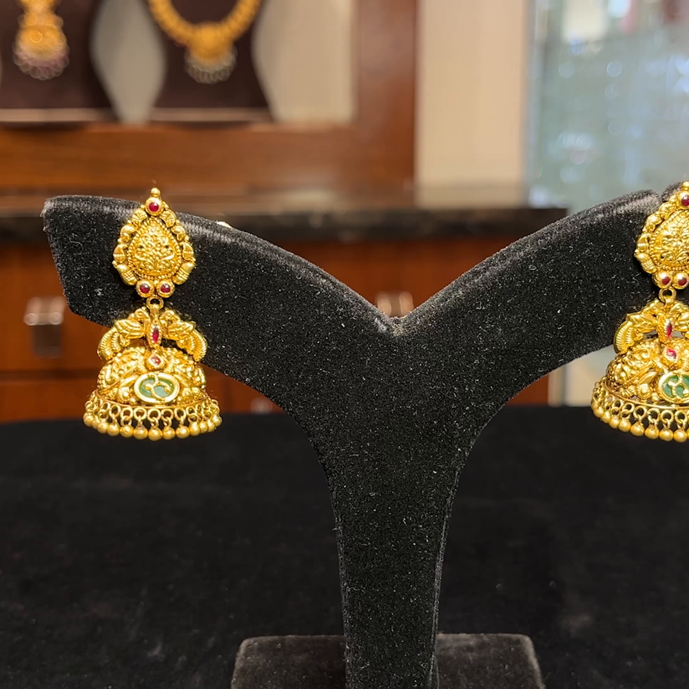 SRI RAM 13.985gms EARRINGS 22K Yellow Gold