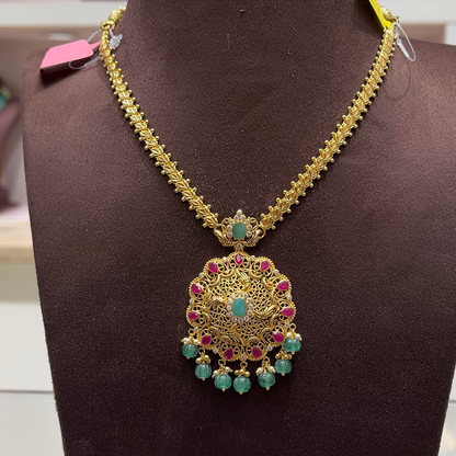 SwarnaKanchi 21.423gms NECKLACE 22K Yellow Gold