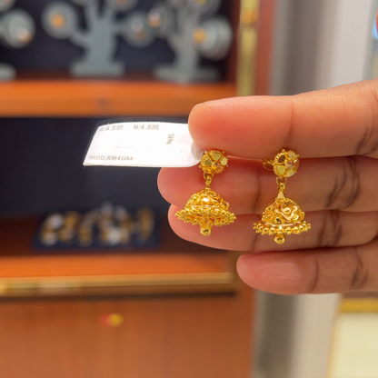 Anu Jewellers 4.03gms EARRINGS 22K Yellow Gold