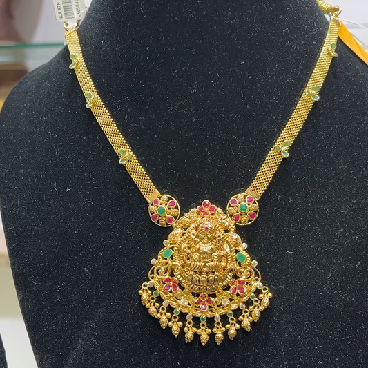 SwarnaKanchi 25.022gms NECKLACE 22K Yellow Gold