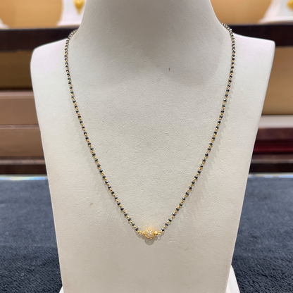 CHANDANA Brothers 3.88gms SHORT BLACK BEADS 22K Yellow Gold