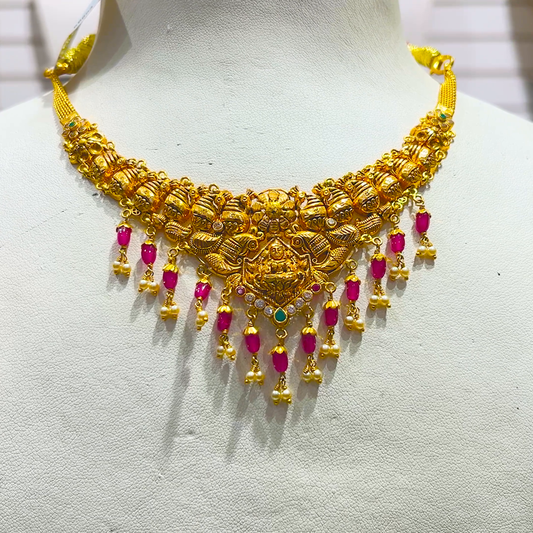 SOUTH INDIA 12.62gms NECKLACE 22K Yellow Gold