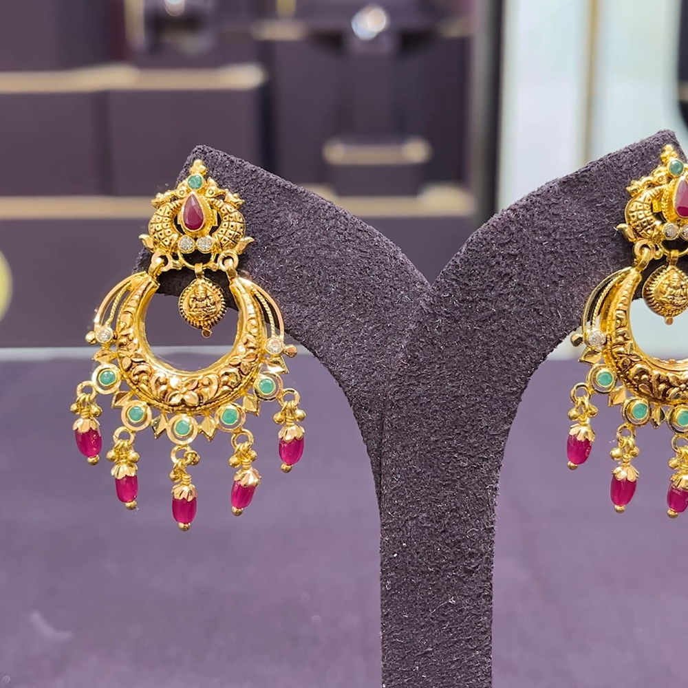 CMR 9.578gms EARRINGS 22K Yellow Gold