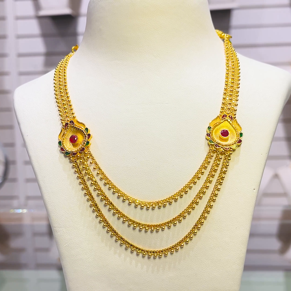 SOUTH INDIA 16.95gms NECKLACE 22K Yellow Gold