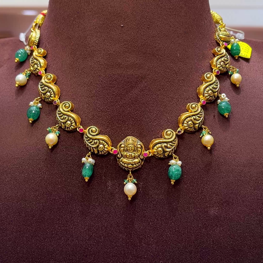 SwarnaKanchi 13.345gms NECKLACE 22K Yellow Gold