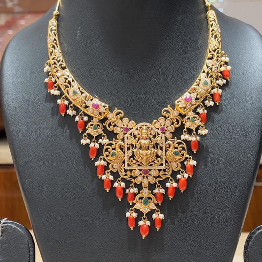 MUKUNDA JEWELLERS 50.835gms NECKLACE 22K Nakshi