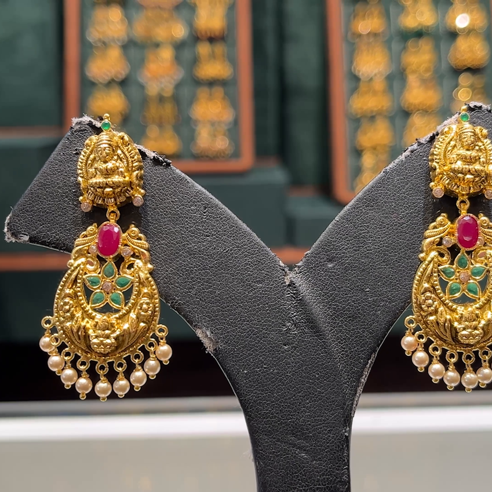 CMR 8.584gms EARRINGS 22K Antique