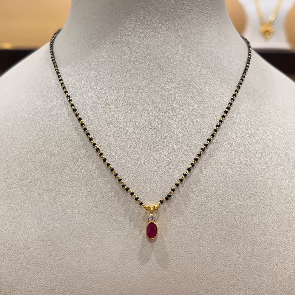 CHANDANA Brothers 3.02gms SHORT BLACK BEADS 22K Nakshi