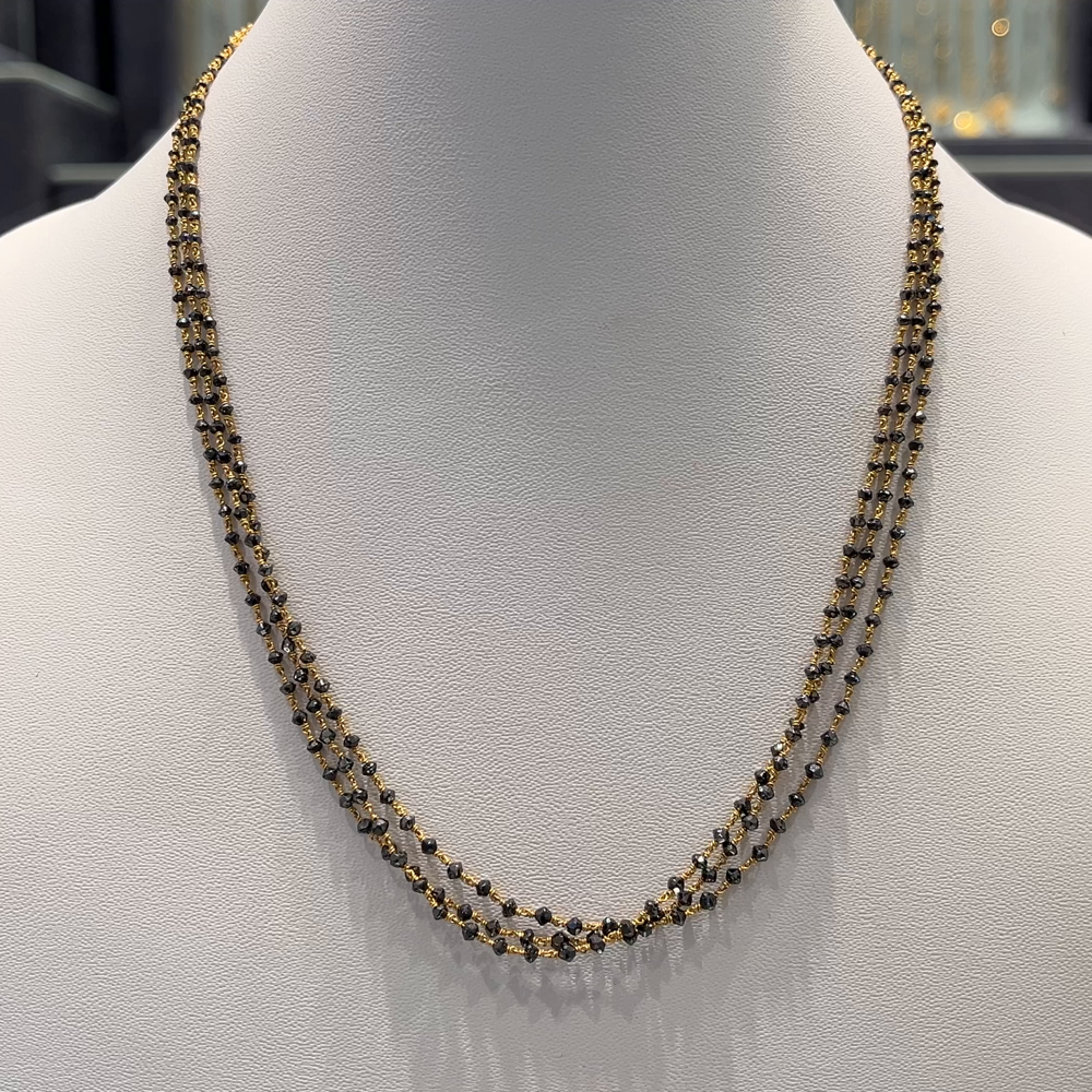 Anu Jewellers 8.54gms SHORT BLACK BEADS 22K Yellow Gold