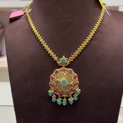 SwarnaKanchi 21.423gms NECKLACE 22K Yellow Gold