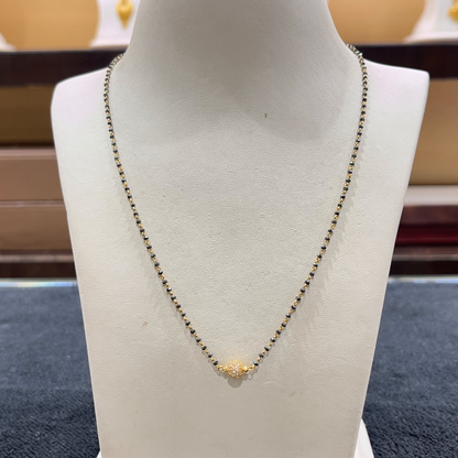 CHANDANA Brothers 3.88gms SHORT BLACK BEADS 22K Yellow Gold