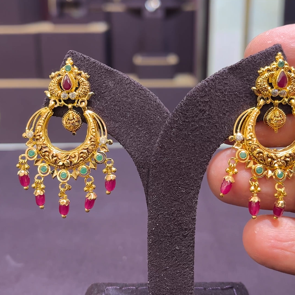 CMR 9.578gms EARRINGS 22K Yellow Gold