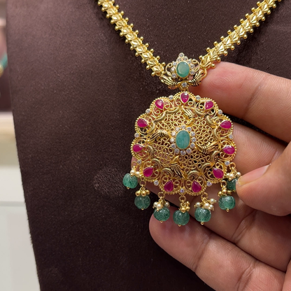 SwarnaKanchi 21.423gms NECKLACE 22K Yellow Gold