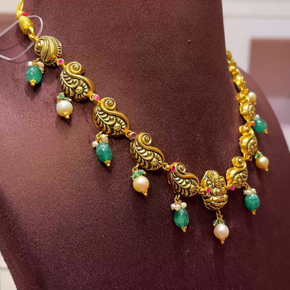 SwarnaKanchi 13.345gms NECKLACE 22K Yellow Gold