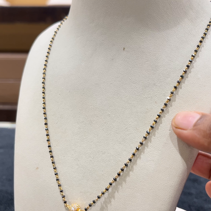 CHANDANA Brothers 3.88gms SHORT BLACK BEADS 22K Yellow Gold