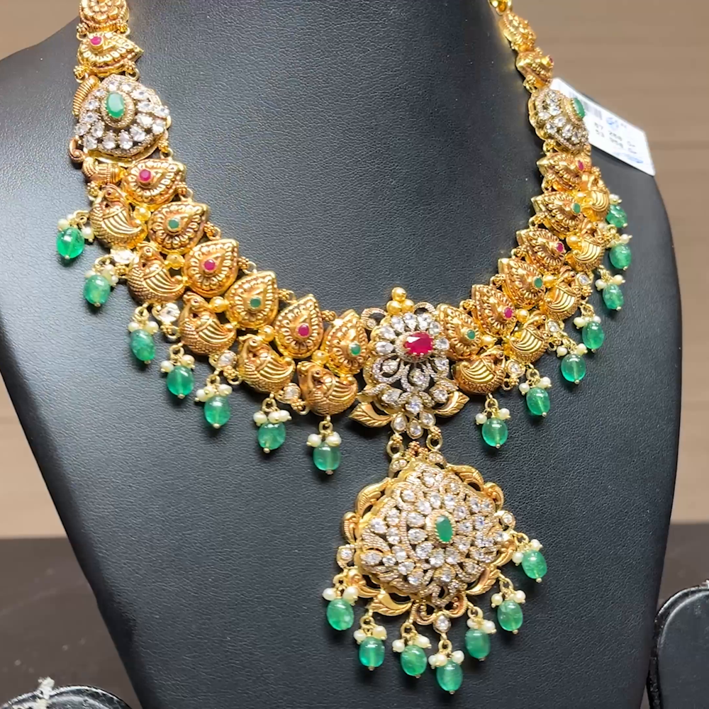 Chennai Shopping Mall 53.95gms NECKLACE 22K Antique