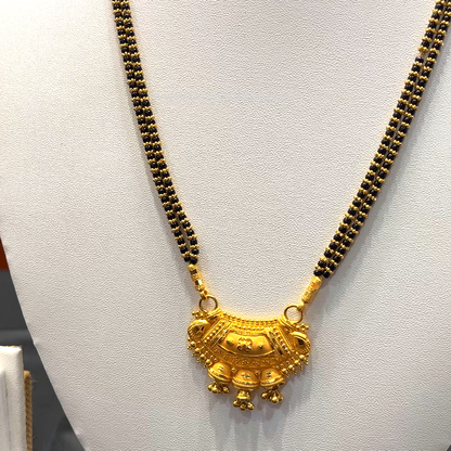 SRI RAM 25.91gms SHORT BLACK BEADS 22K Yellow Gold