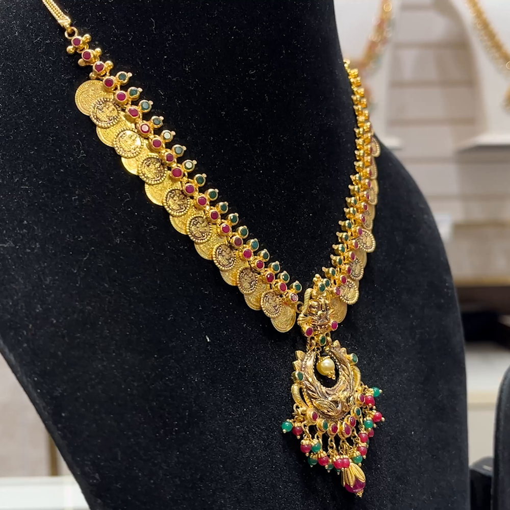 SOUTH INDIA 22.19gms NECKLACE 22K Yellow Gold