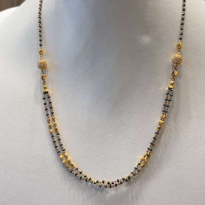 CMR 7.095gms SHORT BLACK BEADS 22K Nakshi