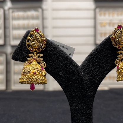 SOUTH INDIA 20.193gms EARRINGS 22K Yellow Gold